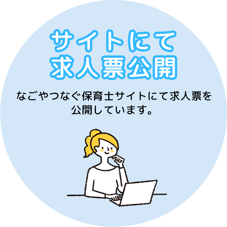 サイトにて求人票公開